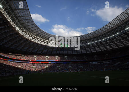 Mosca, Russo. Il 26 giugno, 2018. 26.06.2018. Mosca, Russo: LUZHINIKI STADIUM Fifa World Cup Russia 2018, la partita di calcio tra la Danimarca V FRANCIA in Luzhniki Stadium di Mosca. Credit: Indipendente Agenzia fotografica/Alamy Live News Foto Stock