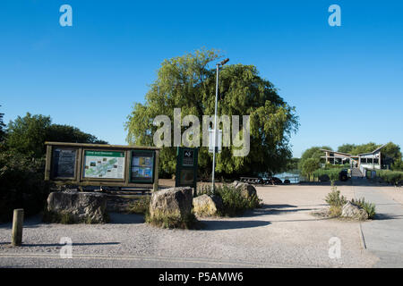 Centro visitatori presso Attenborough Riserva Naturale, Nottinghamshire England Regno Unito Foto Stock