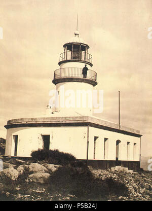 N/A. Català: lontano d'Orpesa, Plana Alta. Fotografia de Jean Laurent (1816-1886). Inglese: Oropesa del faro, Oropesa del Mar, Castellón, Spagna Español: Faro de Cabo Oropesa, Oropesa del Mar, Castellón, Espanã . 1860s. Jean Laurent (1816-1886) nomi alternativi Jean Laurent, Juan Laurent, Jean Laurent y Minier, Laurent Descrizione fotografo francese attivo in Spagna Data di nascita e morte 23 Luglio 1816 24 Novembre 1886 Luogo di nascita e morte Garchizy, Nevers Francia Madrid periodo di lavoro seconda metà del XIX secolo in posizione di lavoro la Francia e soprattutto Spagna competente controllo : Q558371 VIAF:568 Foto Stock