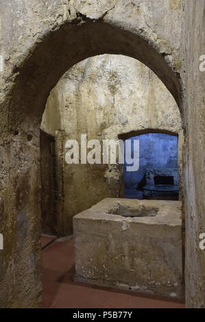 San Salvatore ipogeo, Cabras, Distretto di Oristano, Sardegna, Italia, Europa Foto Stock