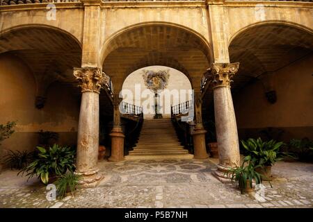 Patio de può Vivot .Centro Historico.Palma.Mallorca.Baleares.España. Foto Stock