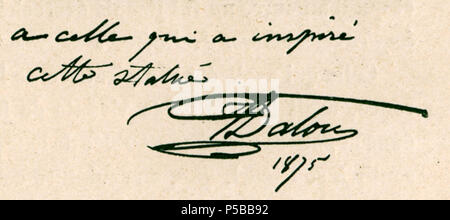 N/A. Inglese: Riproduzione di una firma autografa dello scultore Jules Dalou. Français : Riproduzione d'une firma autographe du sculpteur Jules Dalou. Scan : 12-04-2009 - autografo pubblicato nel 1903. Jules Dalou (1838-1902) nomi alternativi Jules Dalou; Aimé-Jules Dalou Descrizione scultore francese Data di nascita e morte 31 Dicembre 1838 15 aprile 1902 Luogo di nascita e morte Parigi Parigi competente controllo : Q551648 VIAF:76588662 ISNI:0000 0000 6 664 2752 ULAN:500115274 LCCN:N88633508 WGA:DALOU, Jules WorldCat 153 Dalou Autographe Foto Stock