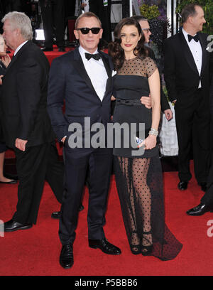 Daniel Craig e Rachel Weisz  195 al settantesimo Golden Globe Awards 2013 all'Hotel Hilton di Beverly Hills.Daniel Craig e Rachel Weisz  195 ------------- Red Carpet Event, verticale, STATI UNITI D'AMERICA, industria cinematografica, celebrità, fotografia, Bestof, arte cultura e intrattenimento, Topix celebrità moda / Verticale, meglio di, evento nella vita di Hollywood - California, moquette rossa e dietro le quinte, USA, industria cinematografica, celebrità, movie celebrità, personaggi televisivi, musica celebrità, fotografia, Bestof, arte cultura e intrattenimento, Topix, verticale, famiglia da dall'anno , 2013, inchiesta tsuni@Gamm Foto Stock