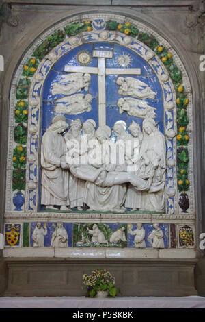 N/A. Inglese: scena della Natività, Andrea della Robbia . Xv secolo. Andrea della Robbia (1435-1525) nomi alternativi Andrea di Marco Della Robbia; Andrea Della Robbia; robbia Descrizione scultore italiano e ceramista Data di nascita e morte 2 Novembre 1435 14 agosto 1525 Luogo di nascita e morte Firenze Firenze sede di lavoro Firenze competente controllo : Q195655 VIAF:215959685 ISNI:0000 0000 8085 5017 ULAN:500030958 LCCN:N84057421 WGA:ROBBIA, Andrea della WorldCat 198 BibbienaRobbiaBirth Foto Stock