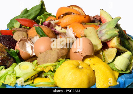 Il compost su bianco bacground Foto Stock