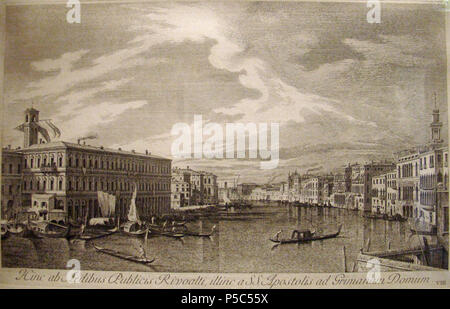 Blick von der Rialto-Brücke über den Canal Grande nach Nordwesten del XVIII secolo. N/A 266 CanalettoBlickRialtobrueckeCanalGrande Foto Stock