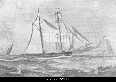 N/A. Inglese: il Cleopatra Barge era uno yacht costruito nel Massachusetts nel 1816 che ha navigato attraverso l'Atlantico (includig una visita di Napoleone). Fu poi venduto a re Kamehameha II delle Hawaii, che lo ha utilizzato come un royal yacht. È affondata nelle isole Hawaii nel 1824 fuori della costa settentrionale di Kaua'i su Hanalei Bay. non dato. accreditato per le Hawaii archivi di stato 353 il Cleopatra Barge, senza data Foto Stock