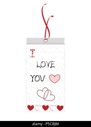 Tag di cuore Illustrazione Vettoriale