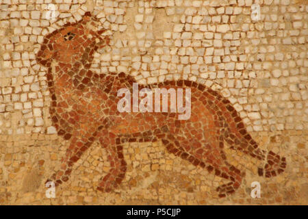 Circus mosaico (dettaglio) del IV secolo d.c. N/A 349 Circus mosaico6 Foto Stock