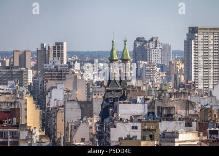 Otto Wolf costruire torri e vista aerea del centro di Buenos Aires - Buenos Aires, Argentina Foto Stock