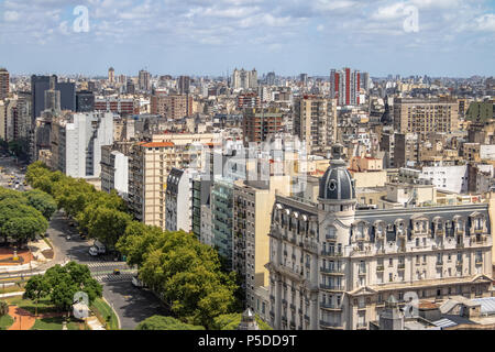 Vista aerea del centro di Buenos Aires - Buenos Aires, Argentina Foto Stock
