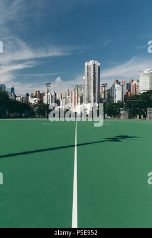 HONG KONG - Giugno 02, 2018: Calcio campo sportivo presso il Park di Hong Kong Foto Stock