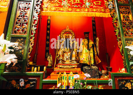 HONG KONG - Maggio 30, 2018: Statua all'interno di Pak Tai tempio a Wan Chai Hong Kong Foto Stock