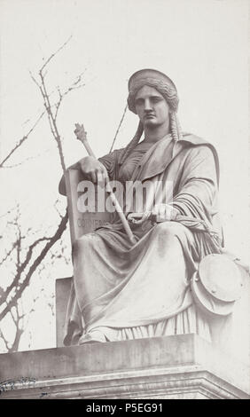 327 Charles Marville, al Palais de la Bourse, sculpteur, ca. 1863-70 Foto Stock