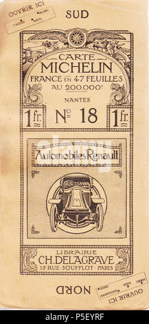 279 carte Michelin n° 18 Nantes 1913-1 Foto Stock