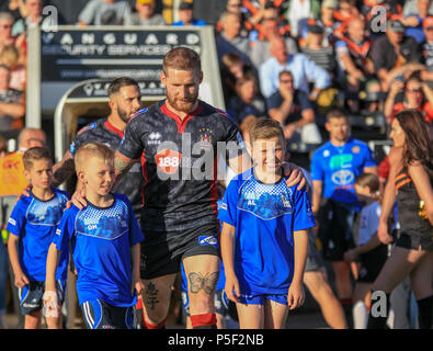 Venerdì 22 Giugno 2018 , Mend-a-tubo Jungle Stadium, Inghilterra; Betfred Super League, Castleford Tigers v Wigan Warriors; Sam Tomkins di Wigan Warriors l Foto Stock