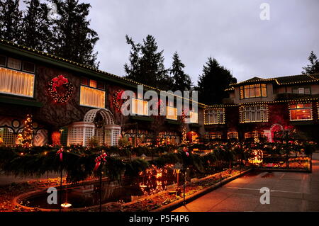 Butchart Gardens al tempo di Natale Foto Stock