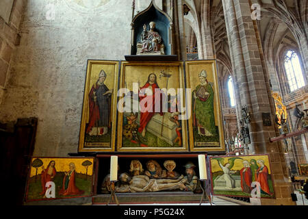 N/A. Inglese: Altare - St. Lorenz chiesa - Norimberga, Germania. 22 ottobre 2016, 05:34:52. Daderot 88 altare - St. Lorenz chiesa - Norimberga, Germania - DSC01661 Foto Stock