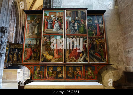 N/A. Inglese: altare in St. Lorenz chiesa - Norimberga, Germania. 22 ottobre 2016, 05:46:44. Daderot 88 altare - St. Lorenz chiesa - Norimberga, Germania - DSC01728 Foto Stock