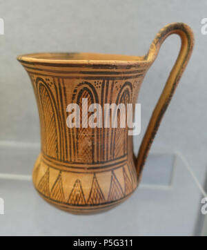 395 Cup, soffitta, tardo periodo geometrico, c. 750 BC, L 49 - Martin von Wagner Museum - Würzburg, Germania - DSC05642 Foto Stock