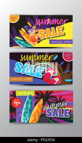 Estate modello di vendita banner Illustrazione Vettoriale