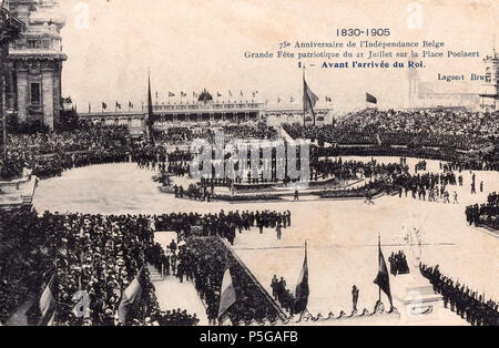 1830 1905, 75º aniversário da independência belga, 1, Arquivo de Villa Maria, Angra do Heroísmo, Açores.. Foto Stock