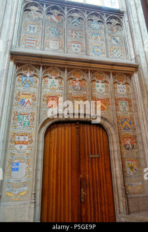 359 Stemmi - Église Notre Dame du Sablon - Bruxelles, Belgio - DSC08090 Foto Stock