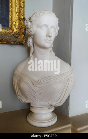 N/A. Inglese: in mostra a Lacock Abbey - Wiltshire, Inghilterra. 26 maggio 2016, 11:05:32. Daderot 252 Busto di una donna, eventualmente Horatia Feilding, da Lawrence MacDonald, 1845, marmo di Carrara - Lacock Abbey - Wiltshire, Inghilterra - DSC00939 Foto Stock