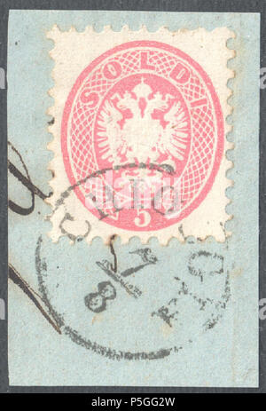 N/A. Inglese: Austria Lombardo-veneto 1864 CHIOGGIA . 1862. Post dell'Impero Austriaco 153 Austria Lombardo-veneto 1864 CHIOGGIA Foto Stock
