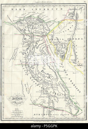 1837 Malte-Brun Mappa di Antico Egitto Nubia ( Sudan ) e Abissinia ( Etiopia ) - Geographicus - EgyptAncient-mb-1837. Foto Stock