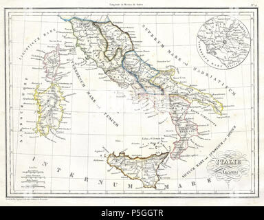 1837 Malte-Brun Mappa di Italia in epoca romana - Geographicus - ItalyAncient-mb-1837. Foto Stock