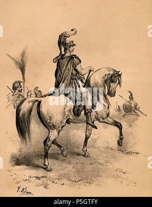 N/A. : . 21 Gennaio 2017 09:00:55. Victor Adam - Lemercier 80 Alexander e Bucephalus disegnati da Victor Adam. Stampato in due-tono da Lemercier a Parigi nel 1859 Foto Stock