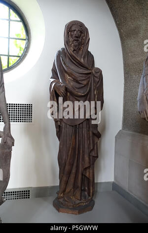 N/A. Inglese: esporre in Adolphus Busch Hall - Harvard University - Cambridge, Massachusetts, STATI UNITI D'AMERICA. 27 maggio 2017, 11:35:36. Daderot 46 un profeta, c. 1280-1290, dalla facciata ovest della cattedrale di Strasburgo, Francia, c. 1920, replica di gesso - Adolphus Busch Hall - Harvard University - DSC05700 Foto Stock
