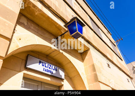 Xaghra stazione di polizia, Gozo, Malta Foto Stock