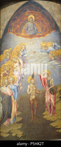 N/A. Inglese: il Battesimo di Cristo di Giovanni di Paolo, presto 1450s, tempera e foglia oro su pannello, Norton Simon Museum . primi 1450s. Giovanni di Paolo (1403-1482) nomi alternativi di Giovanni di Paolo di grazia; Giovanni di Paolo Di Grazi; Giovanni dal Poggio; Giovanni; Giovanni di Paolo di grazia; Giovanni di Paolo Descrizione pittore italiano e illustrator Data di nascita e morte circa 1403 1482 Luogo di nascita e morte Siena Siena sede di lavoro autorità senese controllo : Q946420 VIAF:18017139 ISNI:0000 0000 7971 3177 ULAN:500116438 LCCN:N86042313 NLA:35153711 WorldCat 1 "Battesimo di Foto Stock