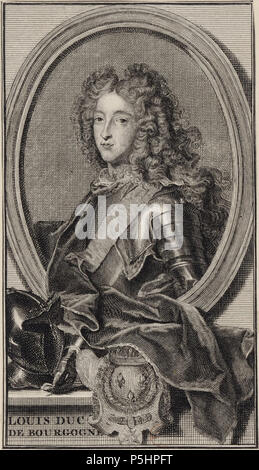 N/A. Inglese: Incisi ritratto di Luigi duca di Borgogna (1682-1712) . dal 1711 fino al 1712. N/A 21 Louis, duca di Borgogna - Incisione 01 Foto Stock