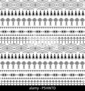 Senza cuciture ornamentali pattern con elementi geometrici. Illustrazione Vettoriale