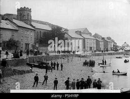 [Aberdyfi regata] [GRAPHIC].. 1 negativi : vetro, piastra a secco, b&W ; 12 x 16,5 cm. circa 1885. Thomas, Giovanni, 53 Aberdyfi regata NLW3362783 Foto Stock