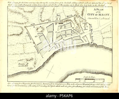 N/A. Inglese: Pianta della città di Albany, New York, 1765. 1765. ignoto intagliatore 72 AlbanyNY1765 Foto Stock