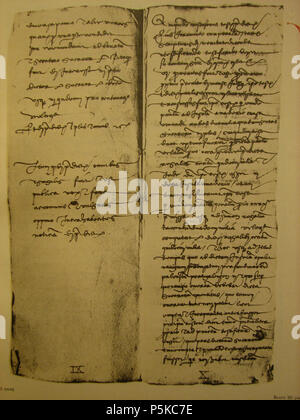 N/A. Documento Assereto . Il 25 agosto 1479. Notário Gerolamo Ventimiglia () 143 Assereto 5 Foto Stock