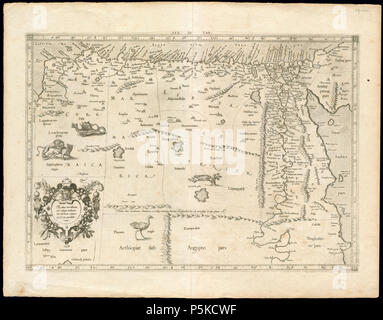 N/A. Latina: Afr. III SCHEDA. Medius meridianus 56, reliqui inclinantur ad hunc ratione 25 & 30 parallelorum. Inglese: Tolomeo terza mappa africana, rilievo mostrato graficamente, copertura di Libia orientale, Egitto e Sudan settentrionale. 1618. Gerardus Mercator (1512-1594) nomi alternativi Gerardo Mercatore; Gerard De Kremer; Gerard de Cremere; Gerhard Mercator; Gérard Mercator Descrizione matematico, geografo e cartografo Data di nascita e morte 5 Marzo 1512 / 5 Marzo 1512 2 dicembre 1594 Luogo di nascita e morte Rupelmonde Duisburg periodo di lavoro dal 1535 fino al 1592 sede di lavoro Leuven, Dui Foto Stock