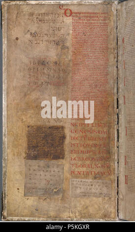 N/A. : Inglese: Pagina su alfabeti dal Codex Gigas . Il XIII secolo. Monastero benedettino di Podlažice 87 alfabeti Codex gigas Foto Stock