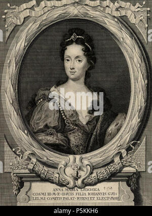 N/A. Inglese: Anna Maria Luisa de' Medici a circa 1695 . circa 1695. Sconosciuto 104 Anna Maria Luisa de' Medici a circa 1695 Foto Stock