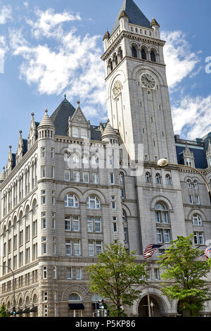 Washington DC, USA-Giugno 5, 2018: La Trump International Hotel presi dalla Pennsylvania Avenue e la 11th Street. Foto Stock