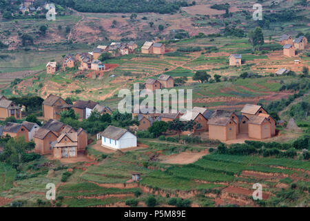 Madagascan village Foto Stock
