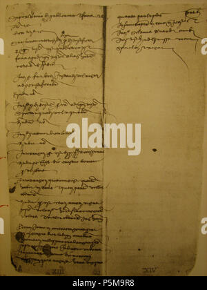 N/A. Documento Assereto . Il 25 agosto 1479. Notário Gerolamo Ventimiglia () 143 Assereto 7 Foto Stock