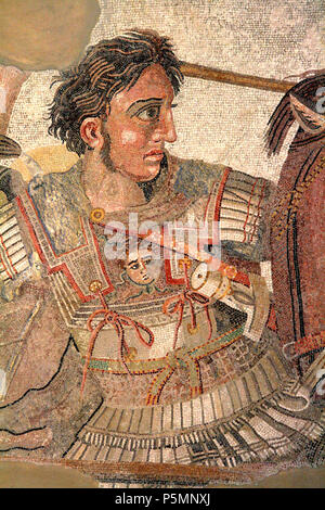 N/A. Alessandro il Grande, dettaglio del mosaico di Alexander . circa 100BC. incerto 81 Alexander mosaico-high res frammento Foto Stock