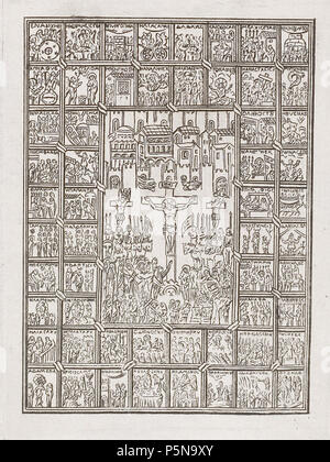 N/A. Grafik aus dem Klebeband Nr.13 der Fürstlich Waldeckschen Hofbibliothek Arolsen Reproduktion einer Ikonentafel . tra 1600 e 1800. Sconosciuto 137 Arolsen Klebeband 13 146 Foto Stock