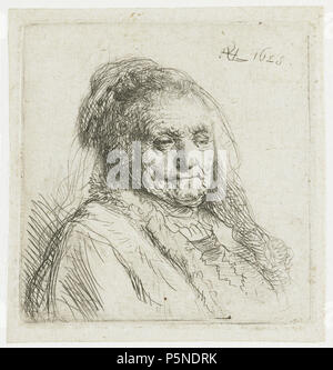 Madre dell'artista: la testa e il busto, tre quarti a destra 1628. N/A 159 B354 Rembrandt Foto Stock