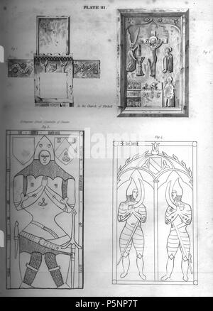N/A. Monumenti antichi nella chiesa di Kinkell, incisione da William Miller (pagato £1-10-0 nel viii 1826), pubblicato come piastra III nelle operazioni della società di antiquari di Scozia Volume III, Edimburgo 1831 . 1831. William Miller (1796-1882) nomi alternativi William Frederick I Miller; William Frederick, ho Miller Descrizione incisore scozzese Data di nascita e morte 28 Maggio 1796 20 gennaio 1882 Luogo di nascita e morte Edimburgo Sheffield competente controllo : Q2580014 VIAF:75215312 ISNI:0000 0000 6708 7623 ULAN:500003200 LCCN:N82240733 Oxford dict.:18745 WorldCat 98 Monume antica Foto Stock